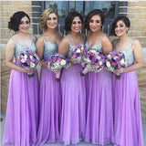 Huibaolu New Bridesmaid Dress Long Sister Skirt Bride Wedding Sequin Dress Performance Dress