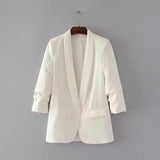 Huibaolu Fashionable Suit Jacket With Buckle-Free Pleated Sleeves In Spring 2024