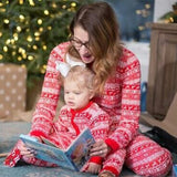 Huibaolu Popular Style Christmas Parent-Child Suit Printed Household Pajamas Two-Piece Set Of LQ3066