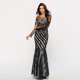 Huibaolu Station Popular Style Female Lace Gauze Self-Cultivation Socialite Fan Dance President Style Toast Evening Dress