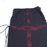 Huibaolu Summer 2024 New Hip Skirt Dark Wind Sexy Cross Splicing Basic Tie-Up Half-Skirt Woman