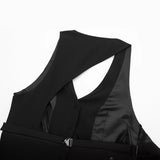 Huibaolu Spring Style Back Hollowed-Out Cut Buckle Vest 1608123