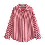 Huibaolu New Multi-Color Loose Casual Version Of Poplin Long-Sleeved Shirt