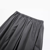 Huibaolu New Nylon Solid Color Pleated Casual Half Skirt 4391421