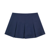 Huibaolu New Autumn 2024 Women's Dress High Waist Wide Pleated Skirt Shows Thin Miniskirt 7385524