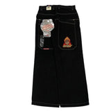 Huibaolu Wide-Legged Jeans Jnco Street Hip-Hop Personality Y2K Straight Casual Pants