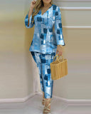 Huibaolu Independent Station New Spring / Summer 2024 Print Fashion 2-Piece Set