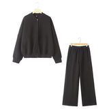 Huibaolu Pilot Jacket Sweater 3399802 Loose High-Waisted Velvet Trousers 319980