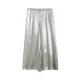 Huibaolu New Satin Champagne Medium-Long Fashionable Half Skirt