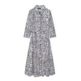 Huibaolu Spring Series Printed Long-Sleeved Belt Dress 5216041