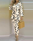 Huibaolu Independent Station New Spring / Summer 2024 Print Fashion 2-Piece Set