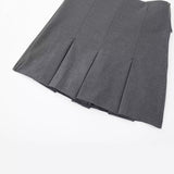 Huibaolu New Autumn 2024 Women's Dress High Waist Wide Pleated Skirt Shows Thin Miniskirt 7385524