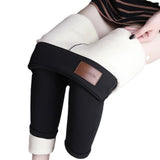 Huibaolu And Winter Cashmere Leggings, Leather Standard Trousers, Warm, Solid Color, Velvet, Thickened Trousers, Tights.