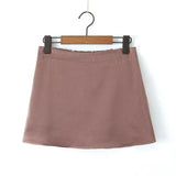 Huibaolu Spring Style Classic Holiday Shorts, Solid Color Shorts, Half Skirt, A-Shaped Skirt.