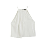 Huibaolu Spring Style Elegant Holiday Style Sling Sleeveless Shirt