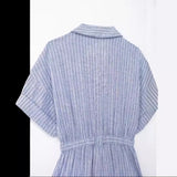 Huibaolu New Blended Striped Waist Short Jumpsuit 3195849