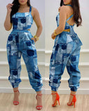 Huibaolu Independent Station 2024 New Printed Strap Jumpsuit In Stock