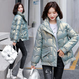 2024 New Korean Version Loose Cotton-Padded Jacket Small Cotton-Padded Jacket Coat