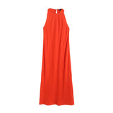 Huibaolu New Slim Version In Spring Has An Elegant Sleeveless Sling Dress.