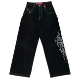 Huibaolu Baggy Jeans Y2K Hip-Hop Street Men's Casual Wide-Legged Jeans