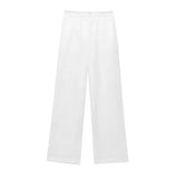 Huibaolu New Women's Double-Breasted Suit Jacket Straight Trousers 8194394 8003394