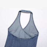 Huibaolu Summer Cowboy Collar Jacket Women's Small Sling Vest