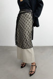 Huibaolu Multi-Layer New Trend, Fashion, Irregular Bandage, Minority Design, Black-And-White Full-Length Dress With Sequins