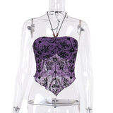 Huibaolu Spring New Sexy Hot Girl Blouse Temperament Slim Hanging Neck Flocking Sling With Chest Vest Girl