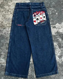 Huibaolu Baggy Jeans Y2K Hip-Hop Street Men's Casual Wide-Legged Jeans