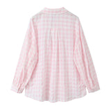 Huibaolu New Large Plaid Long-Sleeved Loose Version Shirt 1971060