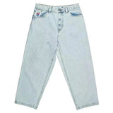 Huibaolu Baggy Jeans Street Hip-Hop Rock Pattern Harajuku Wide-Legged Straight-Leg Pants