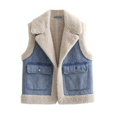 Huibaolu New Double-Sided Fur Integrated Pocket Vest 3548251405