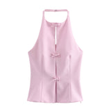 Huibaolu New Collar Bow Decoration Solid Color Blouse 4772009