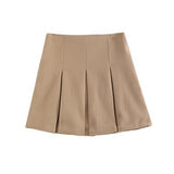 Huibaolu New Autumn 2024 Women's Dress High Waist Wide Pleated Skirt Shows Thin Miniskirt 7385524