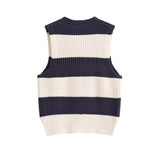 Huibaolu New Striped Fashion Jumper Knitted Vest 6771102