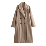 Huibaolu New Soft Double-Breasted Loose Coat Coat 3046269