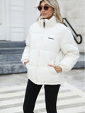 Huibaolu Size Women's Warm Coat 2024 Winter New Women's Cotton-Padded Coat Cotton-Padded Jacket