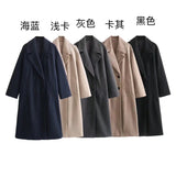 Huibaolu New Soft Double-Breasted Loose Coat Coat 3046269