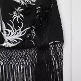 Huibaolu New Tassel Embroidery Fashionable Gauze Cage Skirt 3183201