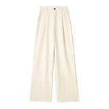 Huibaolu New Spring Style Pleated Front High Waist Trousers 7102528