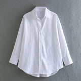 Huibaolu New Multi-Color Loose Casual Version Of Poplin Long-Sleeved Shirt