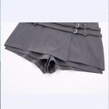 Huibaolu New Spring Style Buckle Decoration Solid Color Fashion Dress Pants 25553140