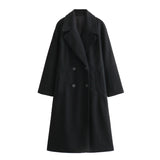 Huibaolu New Soft Double-Breasted Loose Coat Coat 3046269