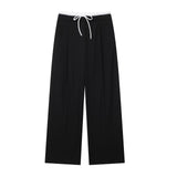 Huibaolu New Double Waistband Wide-Legged Pants Casual Pants 1608225