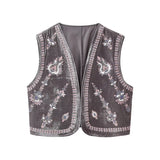 Huibaolu And Winter New Beaded Embroidered Velvet Vest 6895232