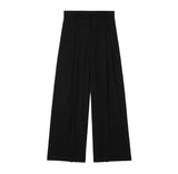 Huibaolu Back Collar Vest 8364532 Pleated Wide Leg Trousers 8365532 Suit