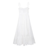 Huibaolu / Summer 2024 New European Station Laminated Poplin Dress Ladies' White Skirt 2673072