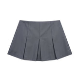 Huibaolu New Autumn 2024 Women's Dress High Waist Wide Pleated Skirt Shows Thin Miniskirt 7385524