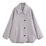 Huibaolu And Winter New Wool Blended Short Coat Coat 8353724