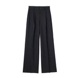 Huibaolu New Spring Style Pleated Front High Waist Trousers 7102528